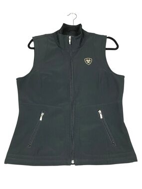 Ariat Black Zip-Up Outwewear Workwear Casual Western Inspired Style Vest - Sz L